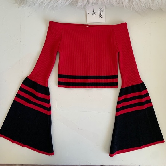 LF Sweaters - LF SEEK THE LABEL off shoulder knit top SMALL